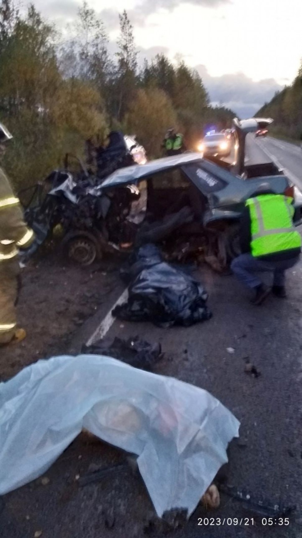 Два человека погибли в аварии на Кородском шоссе под Северодвинском